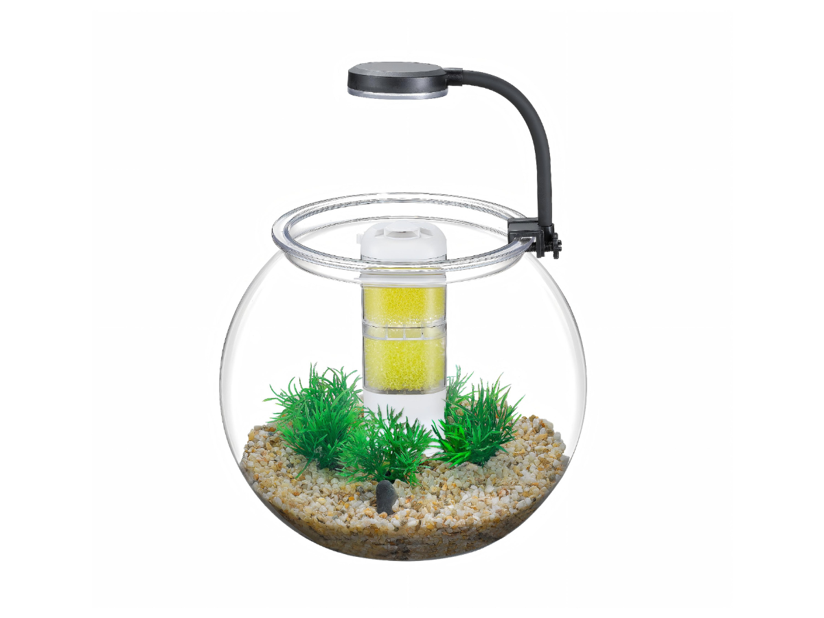 Plastic Fish Bowl Set Multiple Size Round Fish Tank Kit Clear Spherical Aquarium Set