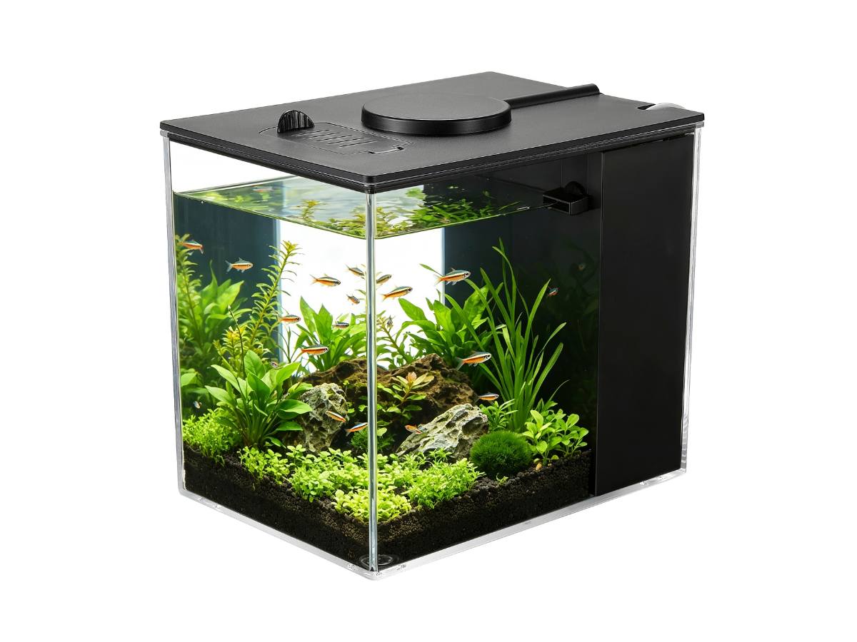 Desktop Fish Tank Aquarium Kit Tabletop Aquarium Set for Home Office Desk Decoration Desktop Fish Tank Aquarium Kit Tabletop Aquarium Set for Home Office Desk Decoration