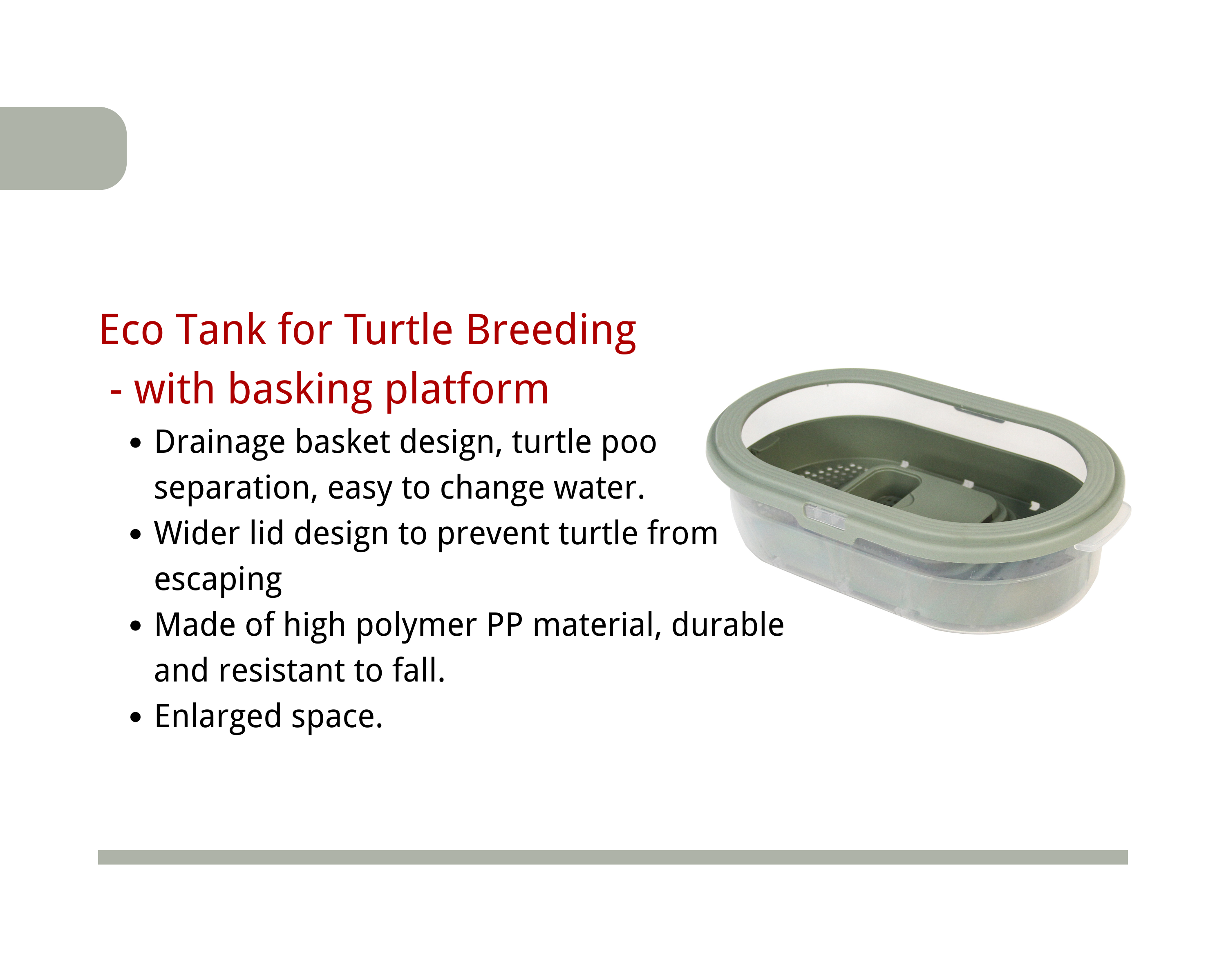 Extra-large space Ultra-high definition High-height and thickened chassis Ultra-safe material PP Side-lock design for easy disassembly.png